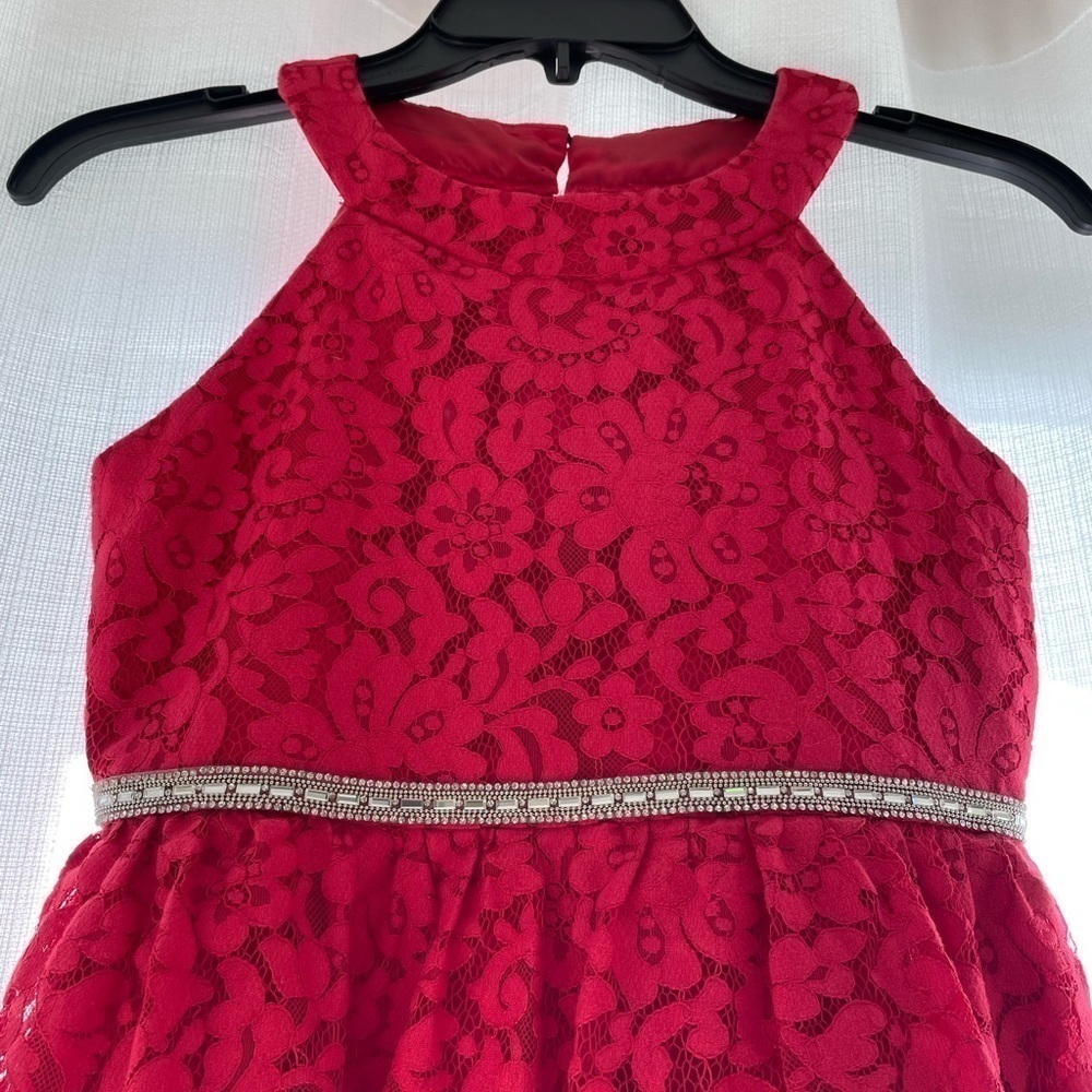 🛍🛍Girls Red lace and tulle dress​​​​​